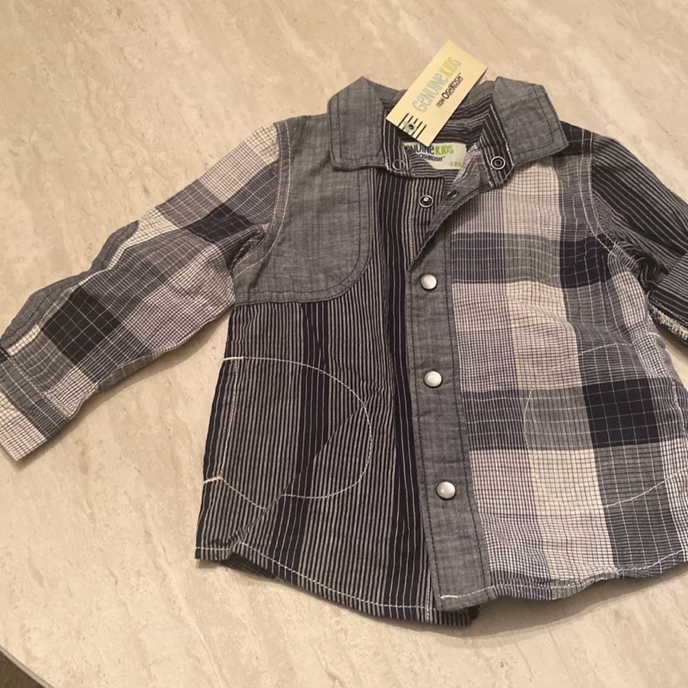 Plaid Grey Boys Shirt
